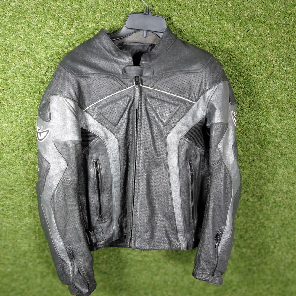Motogp Motorcycle Leather Jacket Black‎ Biker Racing Moto Sport Men official2002